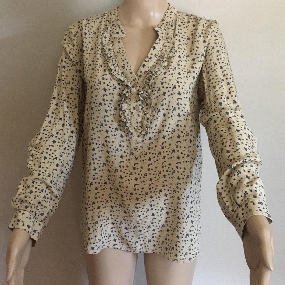 ModCloth blouse Size L 100% rayon from fun2fun